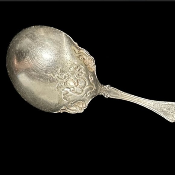 RARE 1847 Rogers Bros Vintage Grapevine TRIPLE SILVER PLATED 9” Salad Spoon,88g - Picture 3 of 10